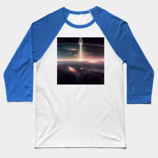 Interplanetary Spaceport Baseball T-Shirt